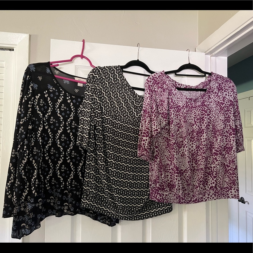 3 Large shirts for the price of one!! Sold together.
